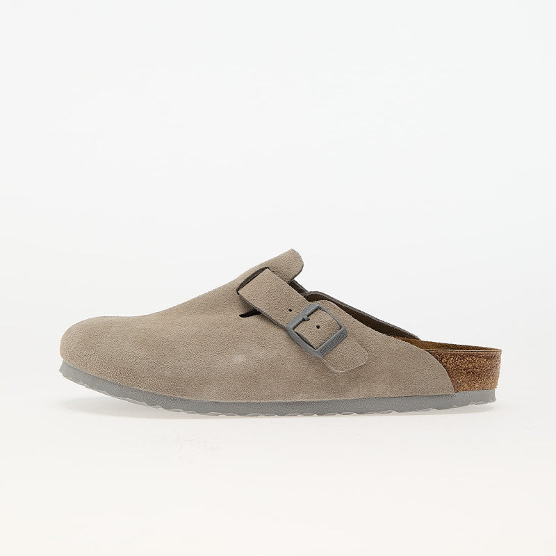 Birkenstock Boston Suede Leather Stone Coin