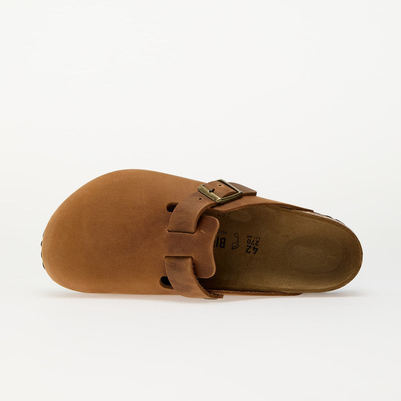Birkenstock Boston Natural Leather Oiled Cognac