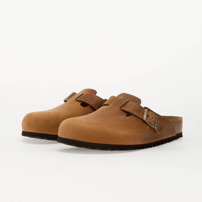 Birkenstock Boston Natural Leather Oiled Cognac