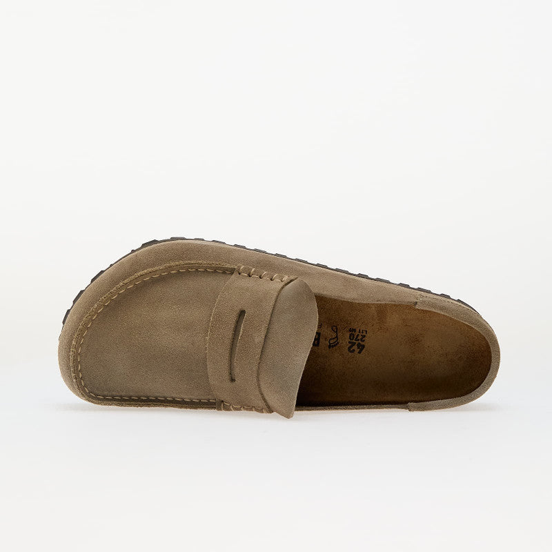 Birkenstock Naples Wrapped Suede Leather Taupe
