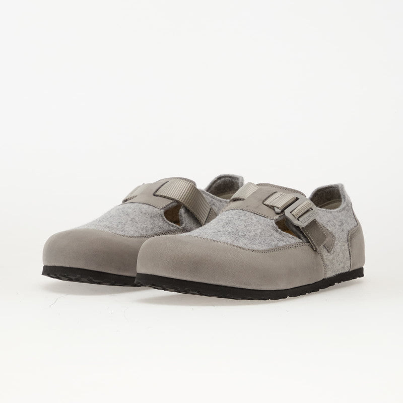 Birkenstock London Nova Felt Leather/ Textile/ Felt Stone Coin