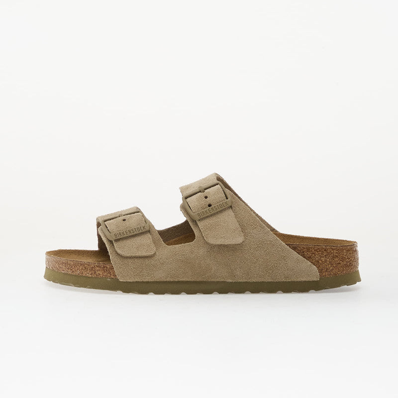 Birkenstock Arizona Suede Leather Faded Khaki