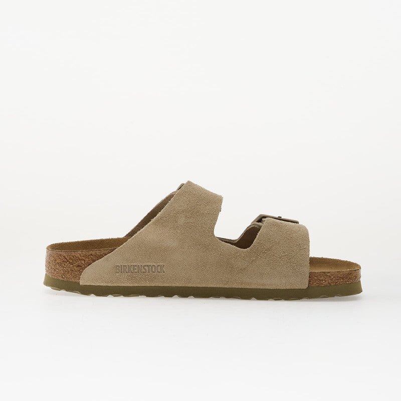 Birkenstock Arizona Suede Leather Faded Khaki