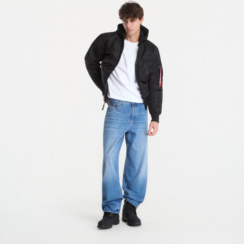 Alpha Industries MA-1 Zip Hood Backprint Black/ Reflective