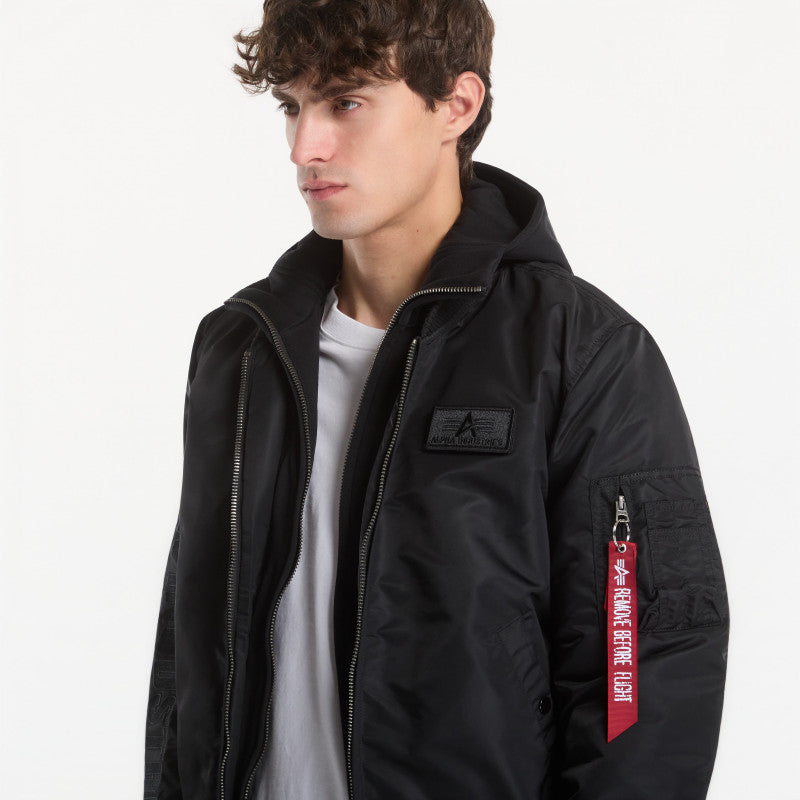Alpha Industries MA-1 D-Tec Sleeve Embroidery Black/ Black