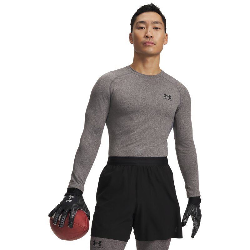 Under Armour Cg Armour Fitted Crew Charcoal Light Heather