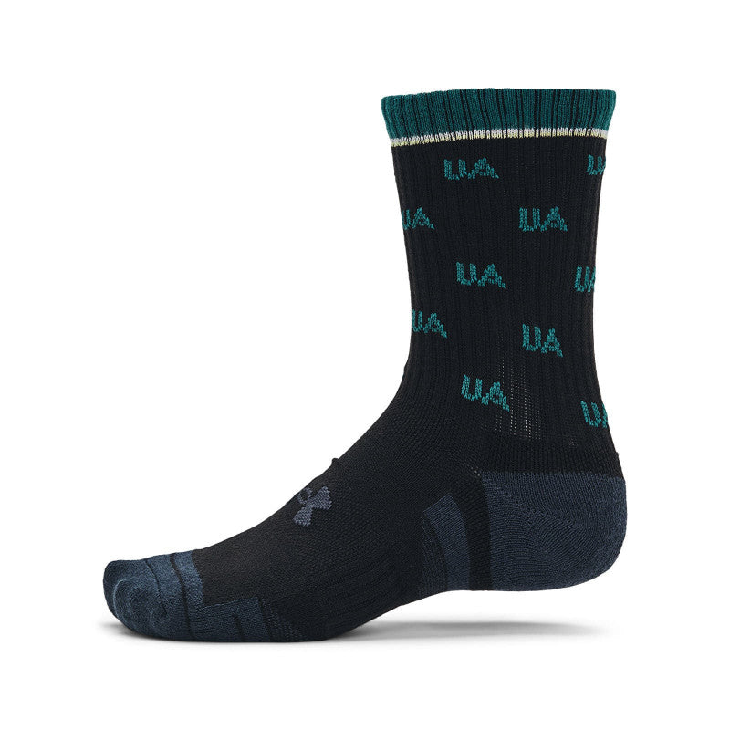 Under Armour Perf Cotton Nov 2Pk Mid Black 001