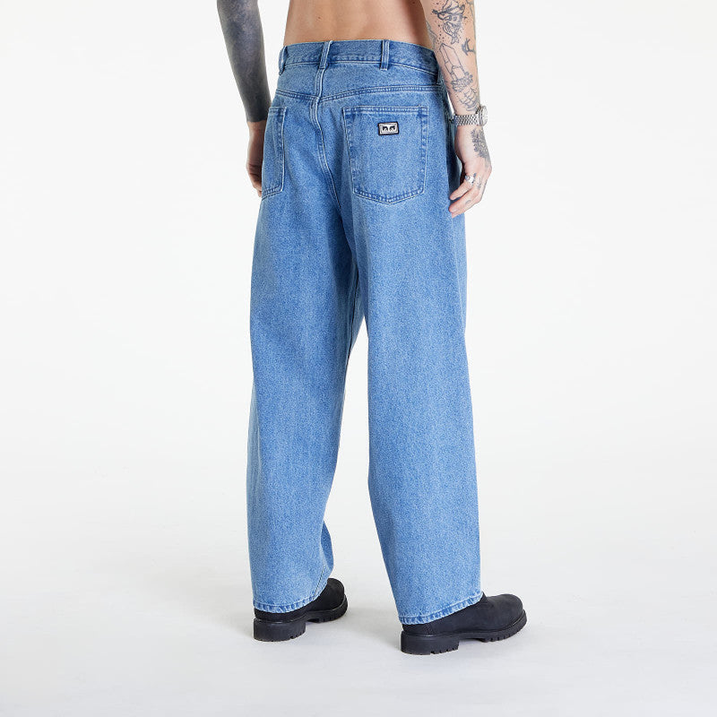 OBEY Bigwig Baggy Denim Light Indigo