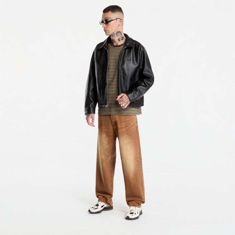 Jeansy Obey Boxcar Straight Leg Denim Archive Brown