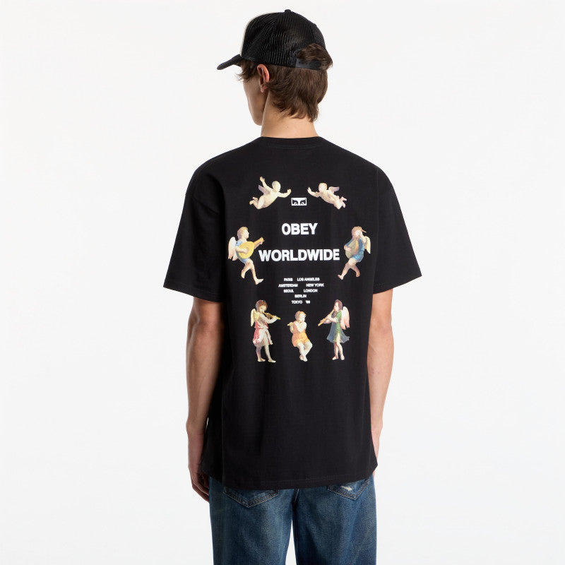 Obey Angels Above Black