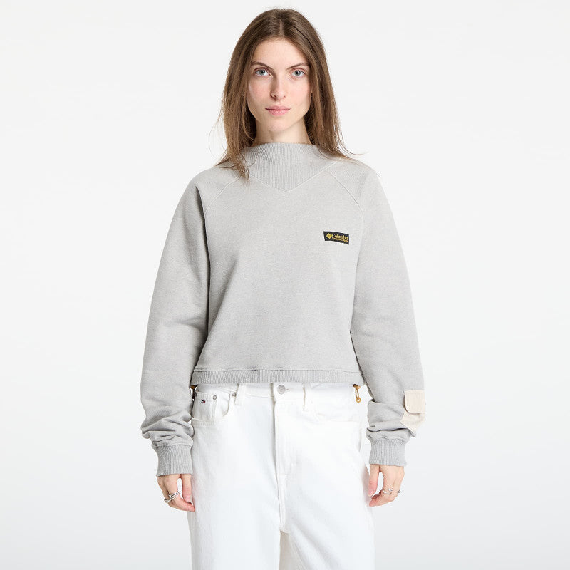 Columbia High Cascades™ Crop French Terry LS Dark Stone