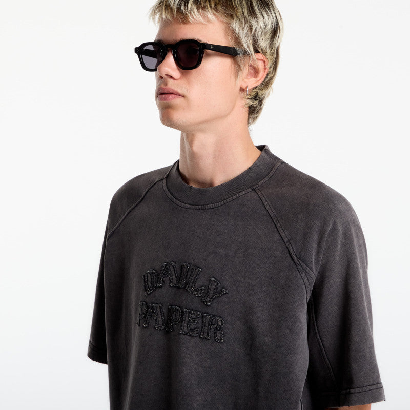 Daily Paper Raglan Stacked Dias Washed Jersey T Shirt Washed Black