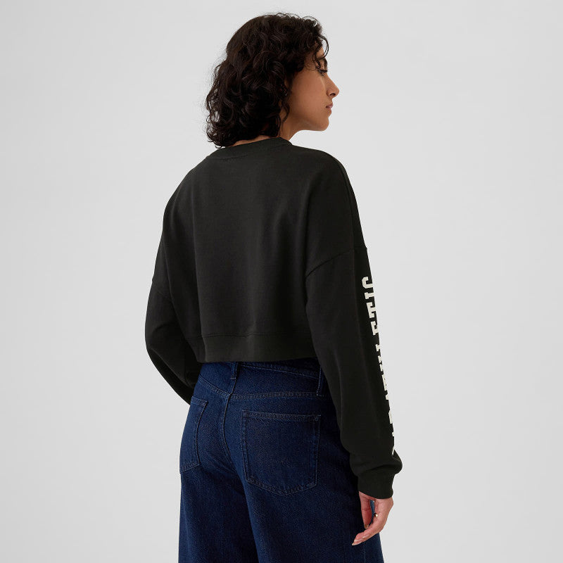 GAP Crop Sweatshirt True Black