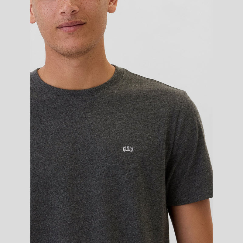 GAP Micro Logo Crew Charcoal Heather