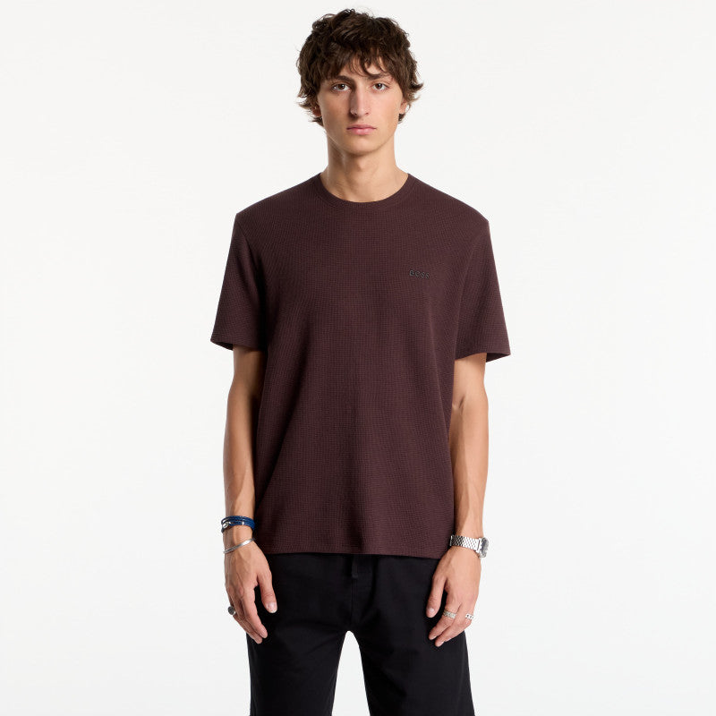 Hugo Boss Waffle T-Shirt Brown
