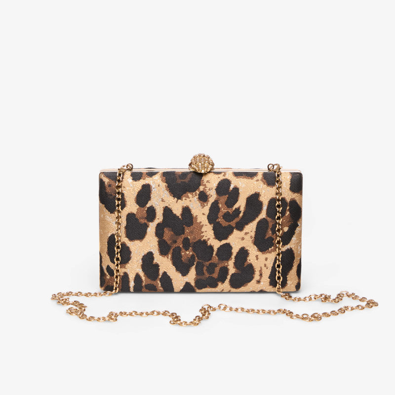 Kurt Geiger Crystal Kensington Clutch Gold Comb