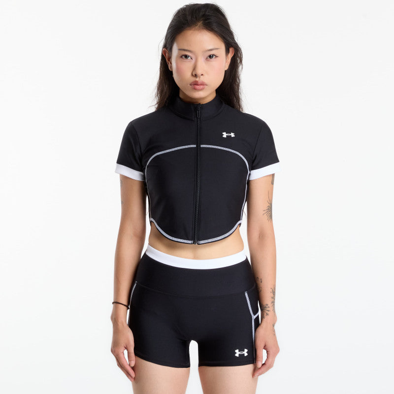 Under Armour HeatGear Novelty SS FZ Black