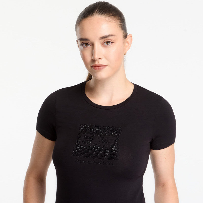 EA7 Emporio Armani Train Logo Series Wmns Tee Ss Str Black