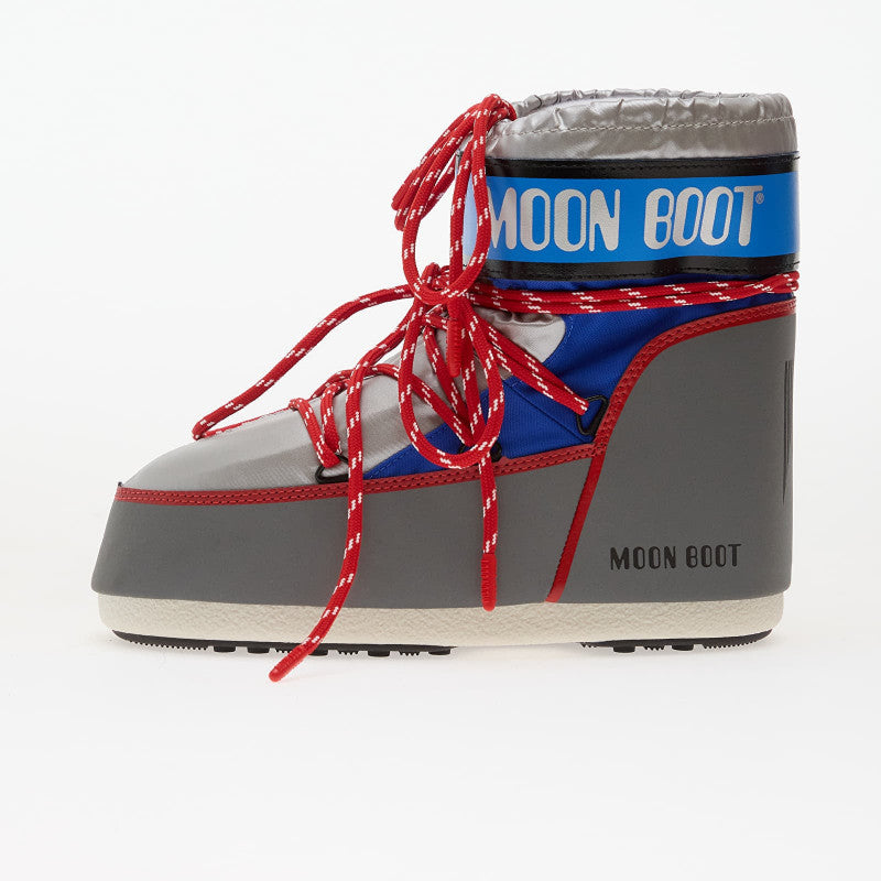 Moon Boot Icon Low Space Racing Silver/ Blue/ Red