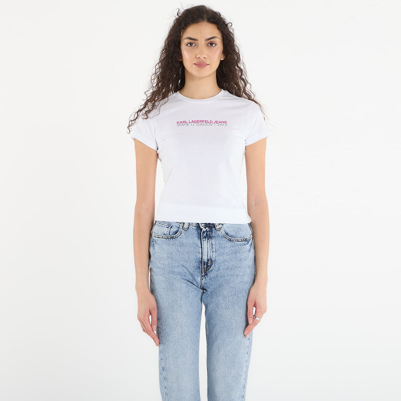 Karl Lagerfeld Jeans Slim Ss Reflection Tee White
