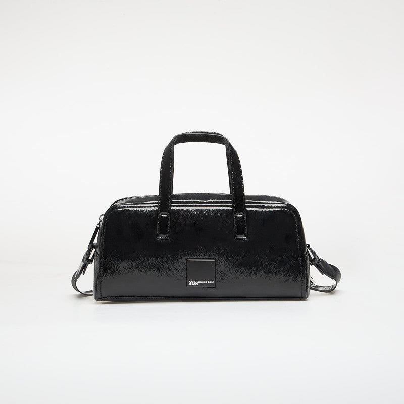 Karl Lagerfeld Jeans Box Logo Bowlingbag Glossy Black