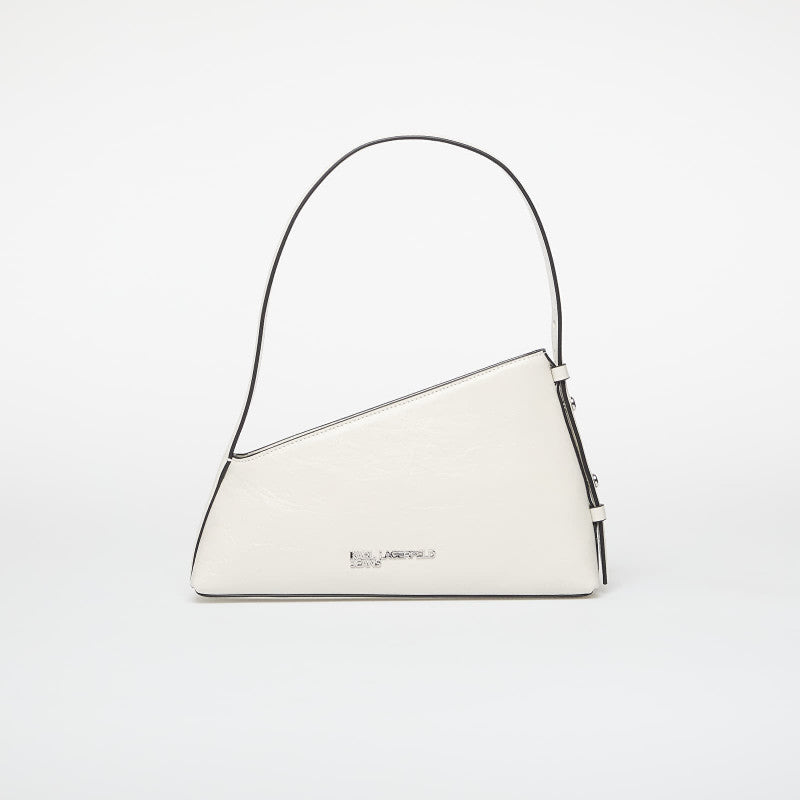 Karl Lagerfeld Jeans Geo Lthr Shoulderbag Shiny Off White