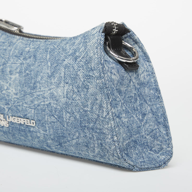 Karl Lagerfeld Jeans Denim Chain Sm Shoulderbag Washed Medium Blue