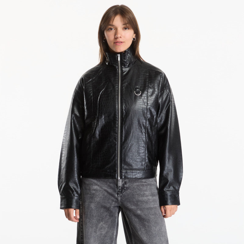 Karl Lagerfeld Jeans Karlism Pu Bomber Black