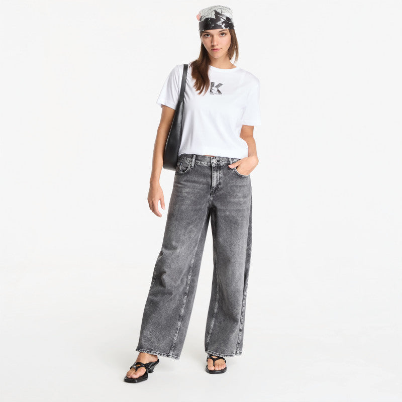 Karl Lagerfeld Jeans Reg K Logo Tee White