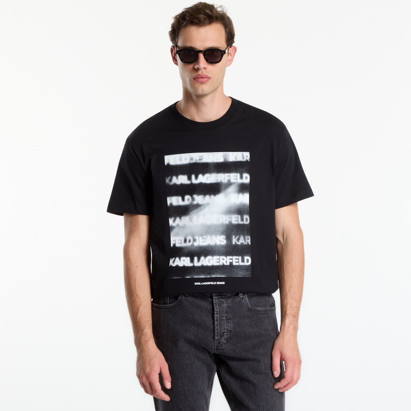 Karl Lagerfeld Jeans Reg Smoke Logo Tee Black