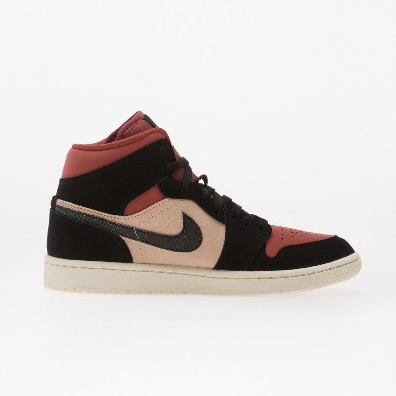 Air Jordan 1 Mid Particle Beige/ Black-Canyon Rust-Sail