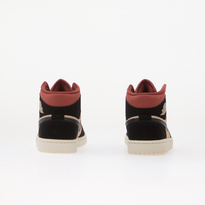 Air Jordan 1 Mid Particle Beige/ Black-Canyon Rust-Sail