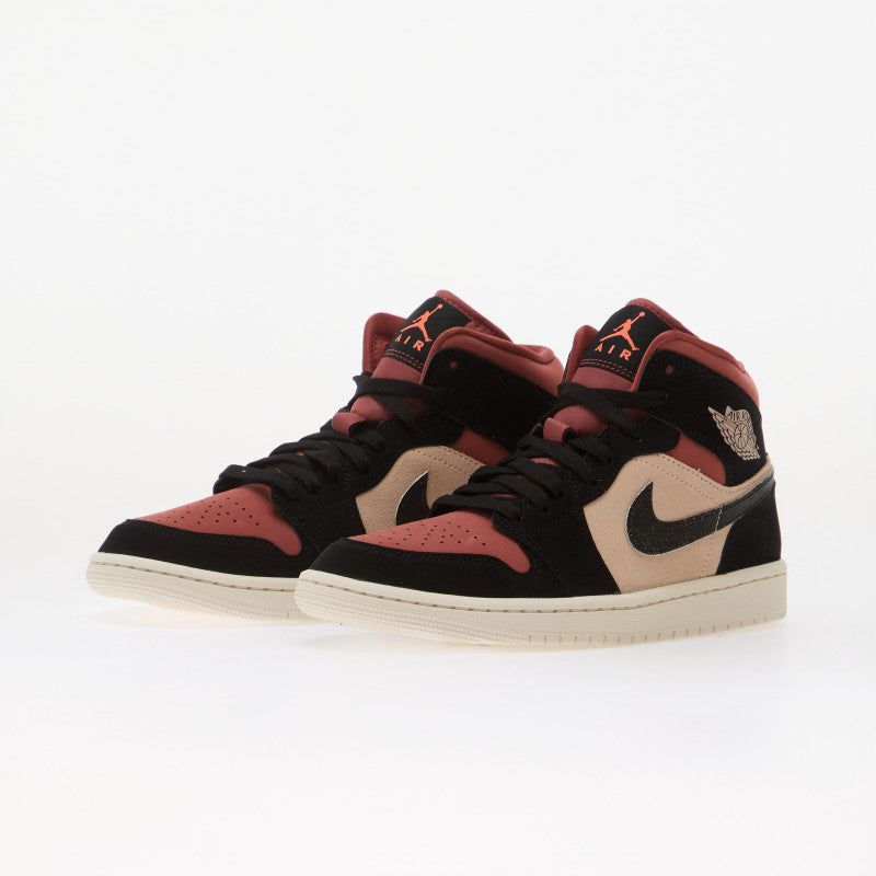 Air Jordan 1 Mid Particle Beige/ Black-Canyon Rust-Sail
