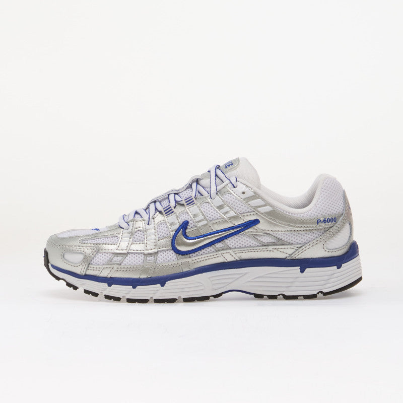 Nike P-6000 White/ Metallic Silver-Old Royal-Black