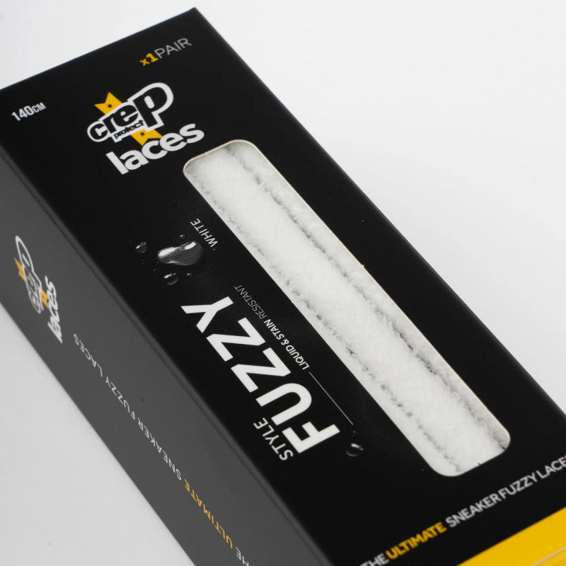 Crep Laces White Fuzzy