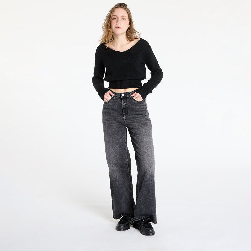 Jeansy Tommy Jeans Claire High Rise Wide Jeans Denim Black