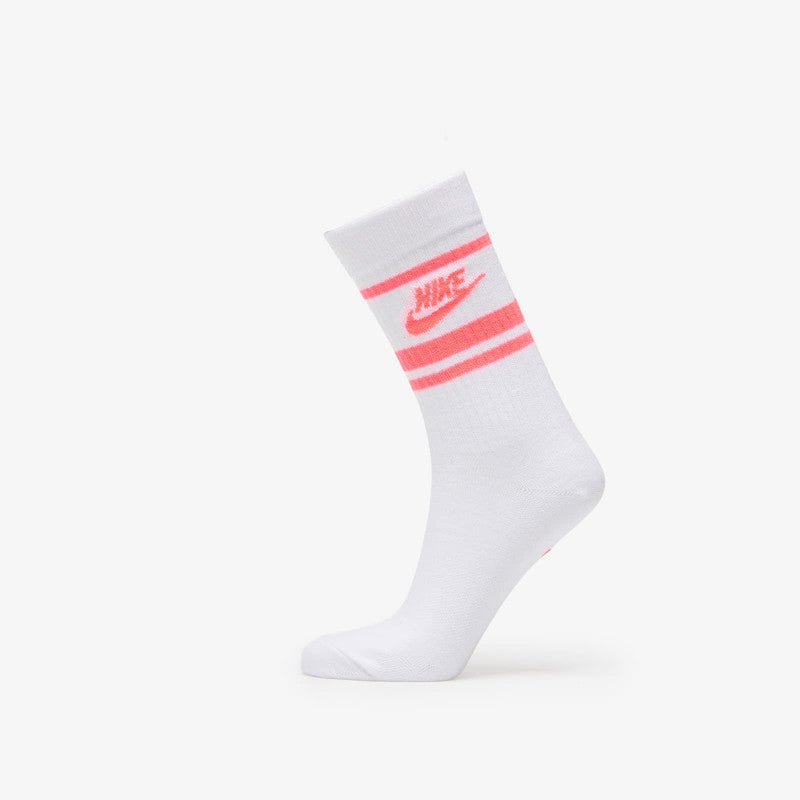 Nike Sportswear Dri-FIT Everyday Essential Crew Socks 3-Pack White/ Hot Punch/ Hot Punch