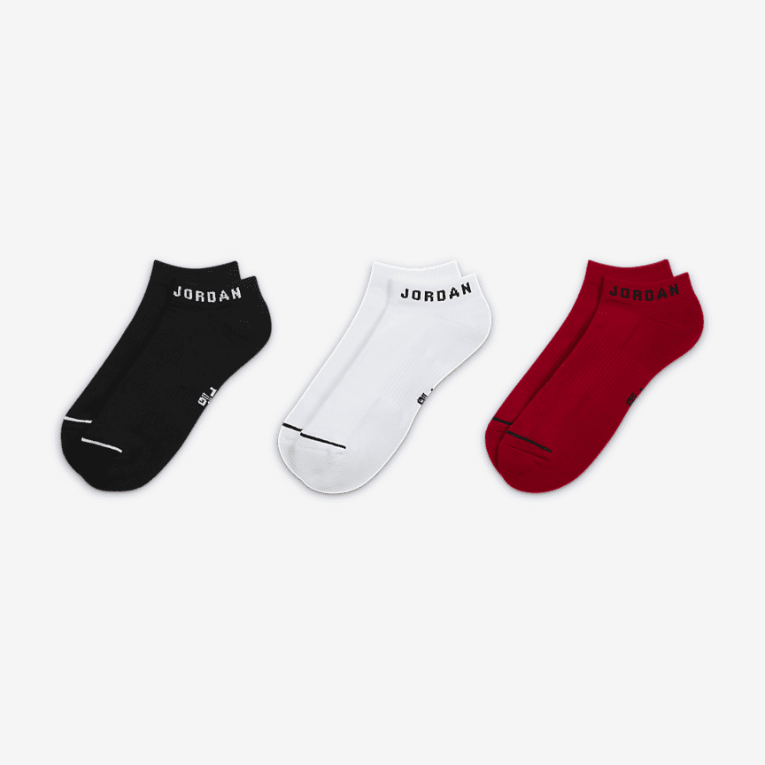 Jordan Everyday No-Show Dri-Fit Kojinės (3 Poros)