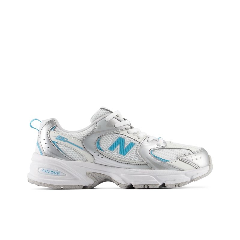 New Balance Kids 530 White/ Silver/ Blue