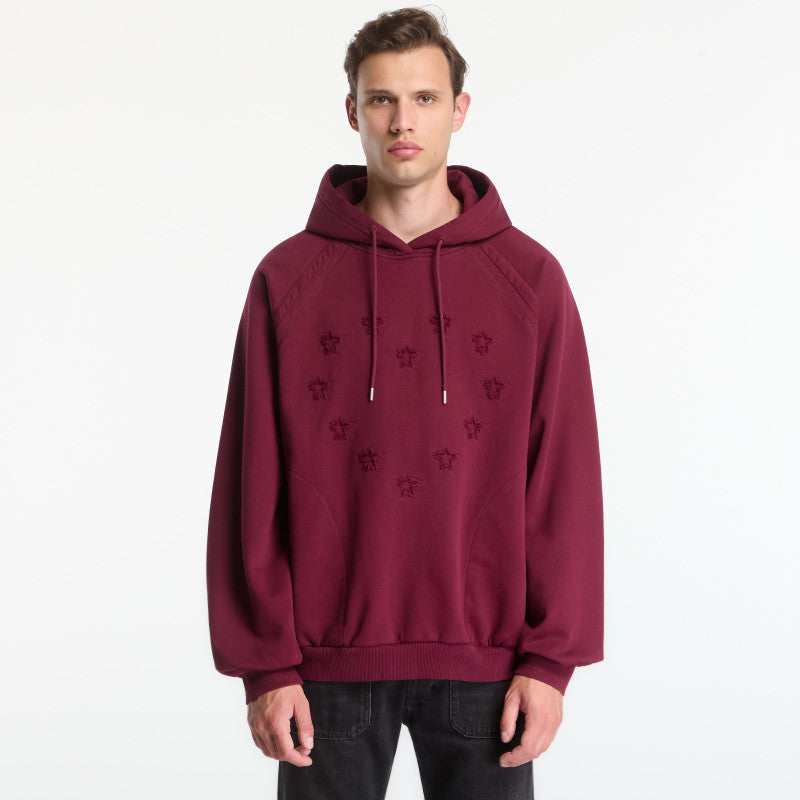Études Studio Structure B Heart Hoodie Wine