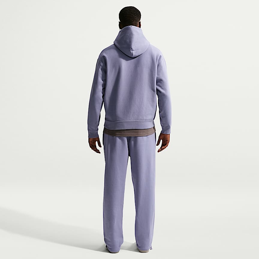 Nike Solo Swoosh Men's Pullover Hoodie Iron Purple/ White