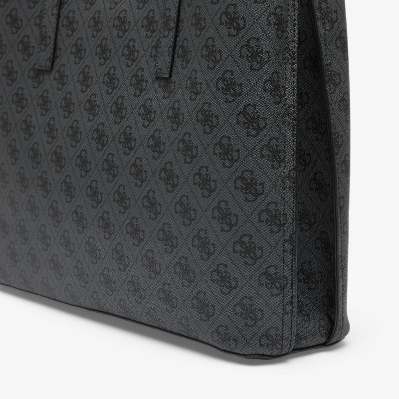 GUESS Meridian II Girlfriend Tote Coal Logo