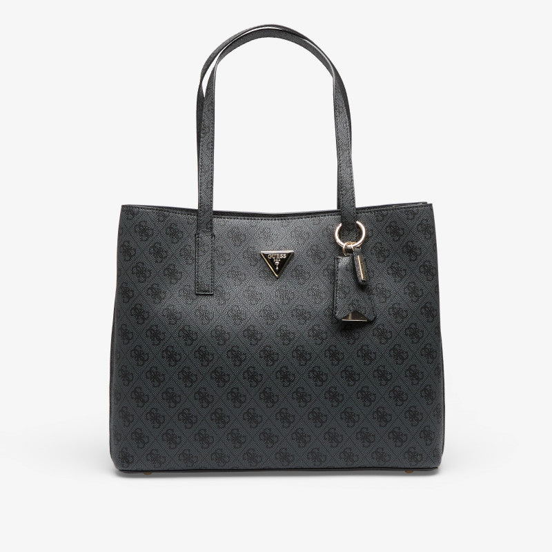 GUESS Meridian II Girlfriend Tote Coal Logo