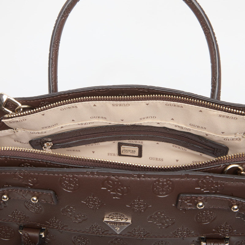 Guess Diana 3 Comp Satchel Brown