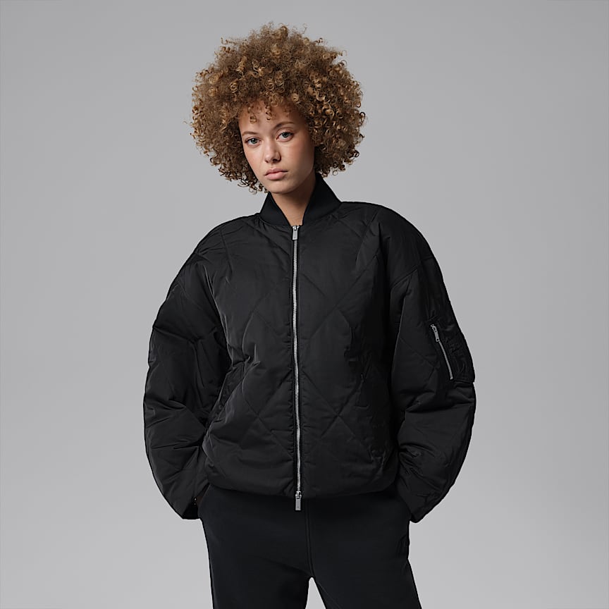 Jordan Flight Women's Quilted Renegade Jacket Black/ Black/ Black