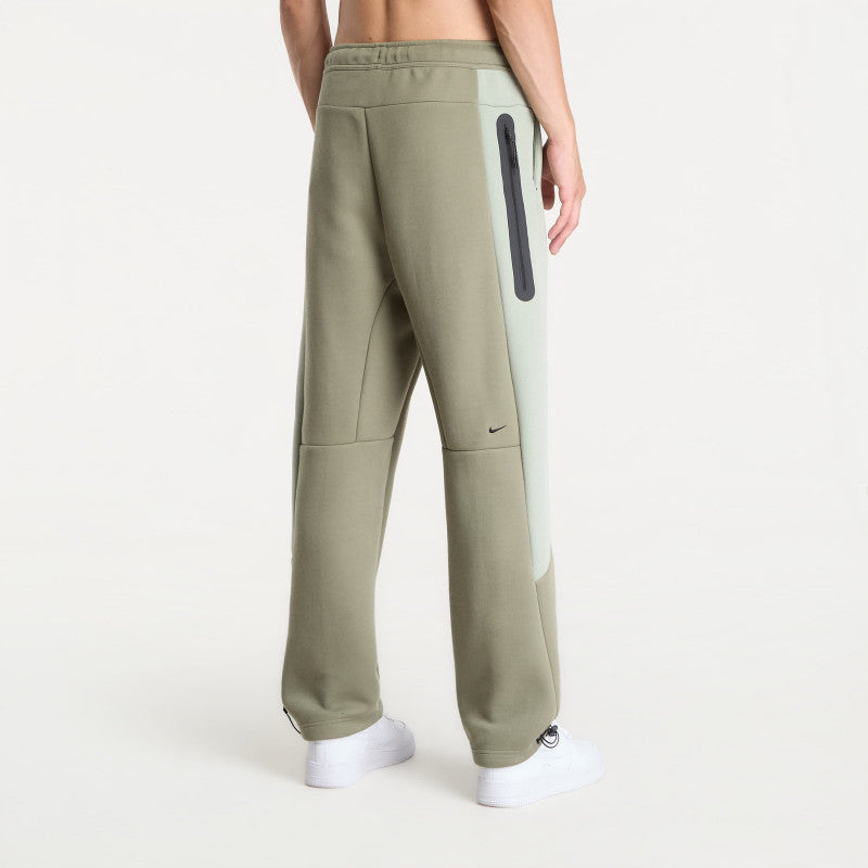 Nike Tech Men's Color-Block Open-Hem Fleece Pants Silver Sage/ Jade Horizon/ Black