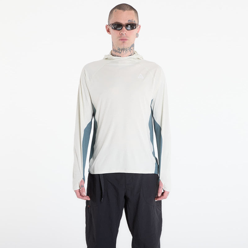 Nike ACG "Solar Chase" Men's Dri-FIT UV Long-Sleeve Hooded Top Sea Glass/ Mineral Slate/ Summit White