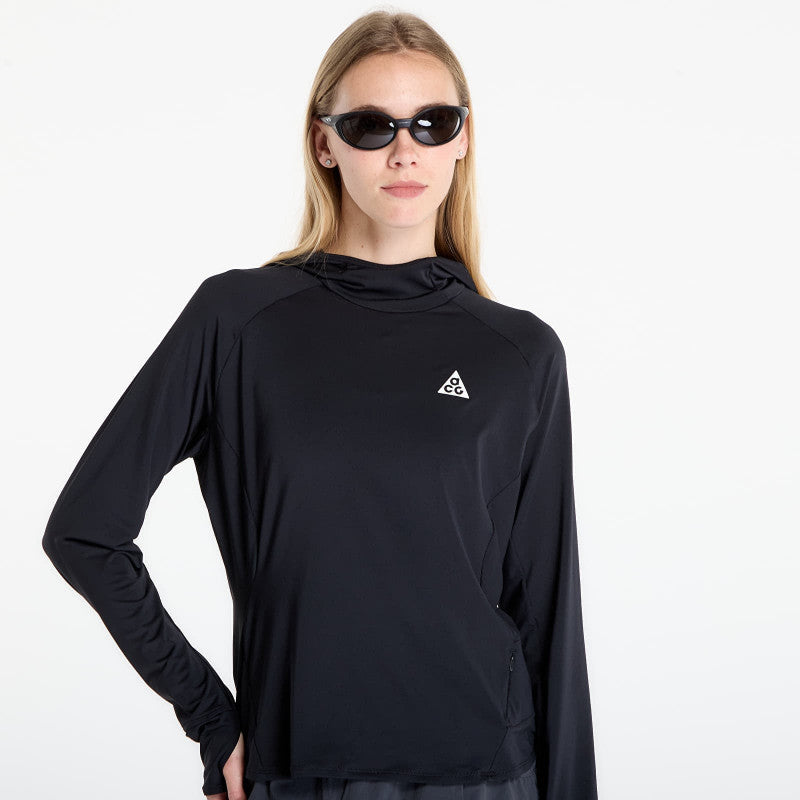 Nike ACG Women's UV-Resistant Hooded Trail Running Mid-Layer Top Black/ Black/ Summit White