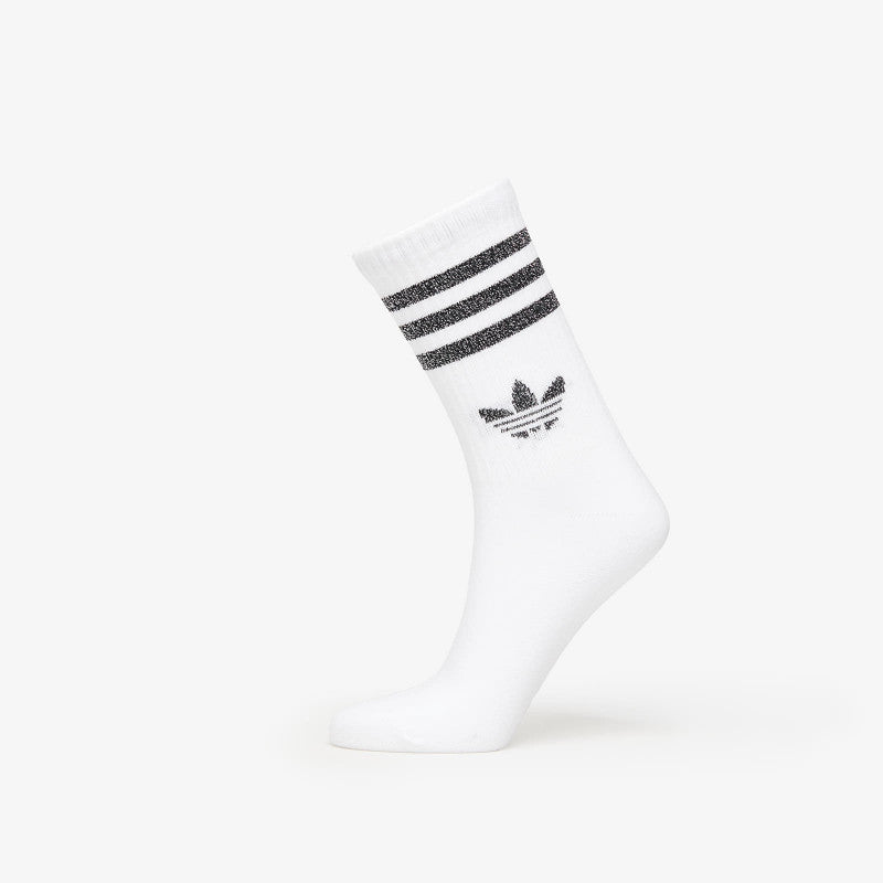 adidas 3-Stripes Glitter Crew Socks 2-Pack Black/ Lucid Red/ Lucid Blue
