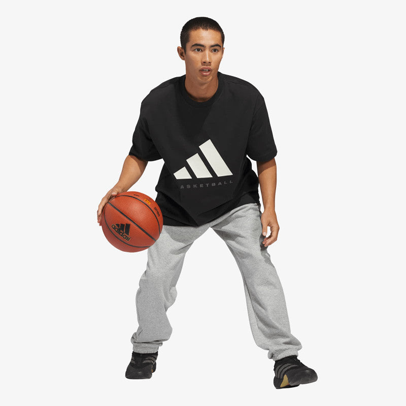 adidas Basketball T-Shirt (Gender Neutral) Black/ Off White